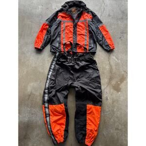 Milwaukee Orange Black high vis Reflective rain/heat resistant jacket pant set